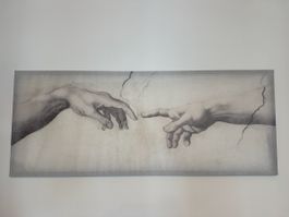 IKEA Wandbild Erschaffung Adams Leinwanddruck gebraucht