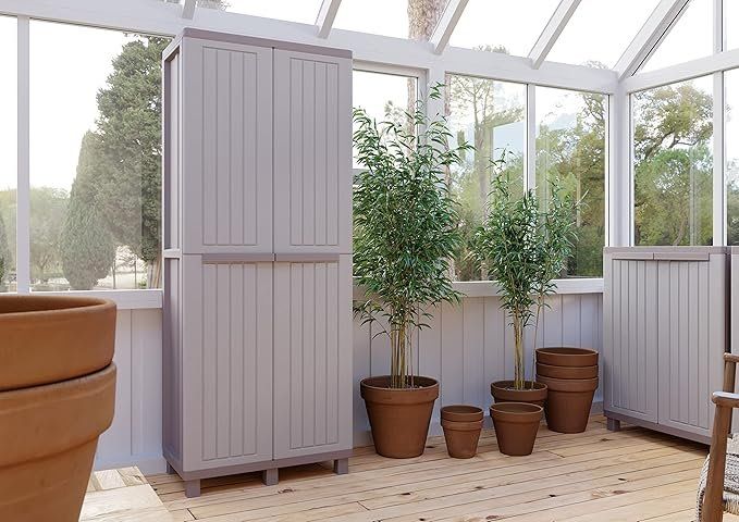 Box contenitori: Gartenschrank Kunststoffschrank Holzoptik Multifunktion – Nuovo e nell'imballaggio originale da Zürich venduto da Novamart 4