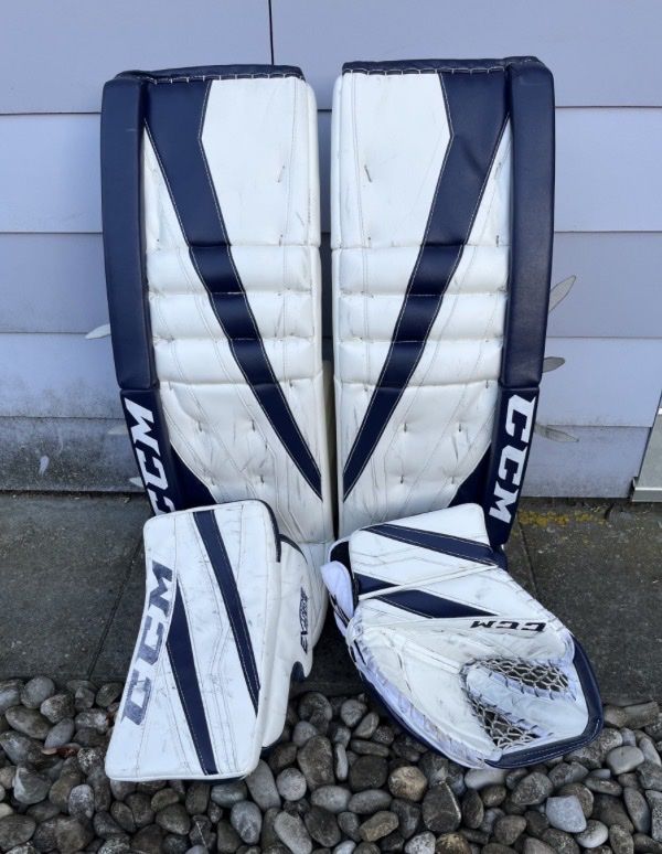 Protezioni & Imbottiture: Original EVZ Goaliematerial Tobias Stephan Eishockey CCM – Nuovo (secondo la descrizione) da Kallnach venduto da Chaesi89