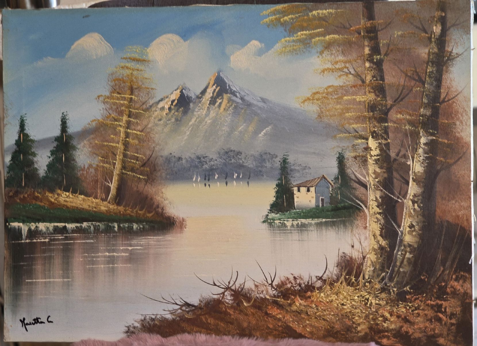 Dipinti: Ölgemälde Seelandschaft (69 x 49 cm) – Usato da Rohrbach venduto da lod_m58r 6