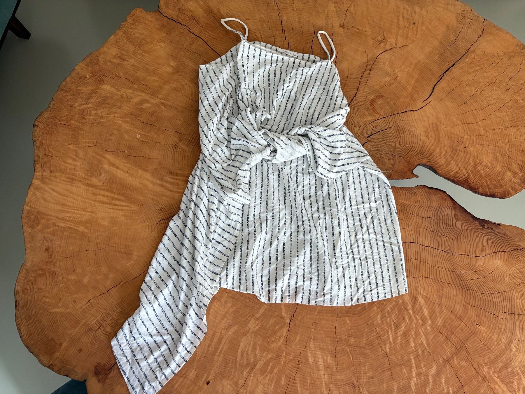 Mango Vestiti: Robe Mango coton M rayée blanc bleu | Kleid Mango M – Usato da Zürich venduto da AnnaSa 3
