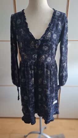 Odd Molly Samt Kleid, Grösse 2, Dunkelblau
