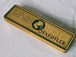 Vintage Blechdose Bleistiftdose Mars Staedtler