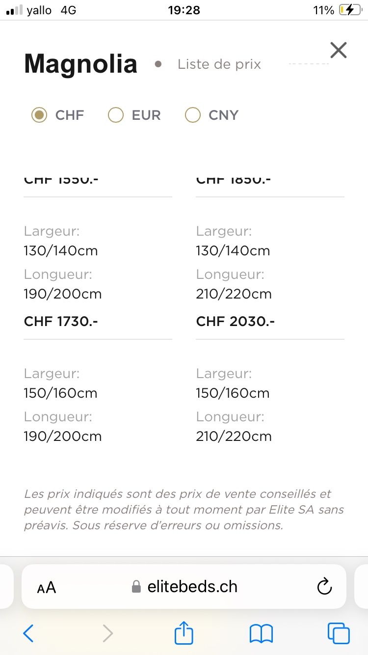 Materassi: Matelas de luxe de marque Élite – Usato da Carouge GE venduto da aud_xbm6 8