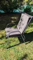 4x Gartenstuhl mit Auflage. Metall anthrazit guter Zustand