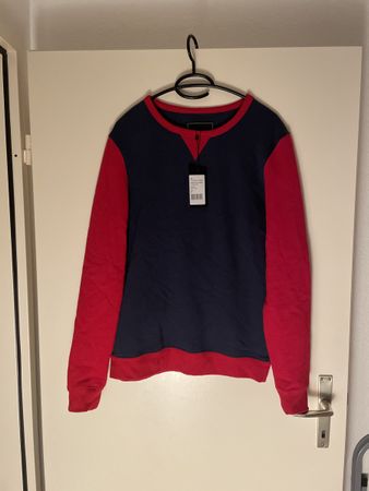 Herren Sweatshirt Gr. M, Navy/Rot, neu mit Etikett