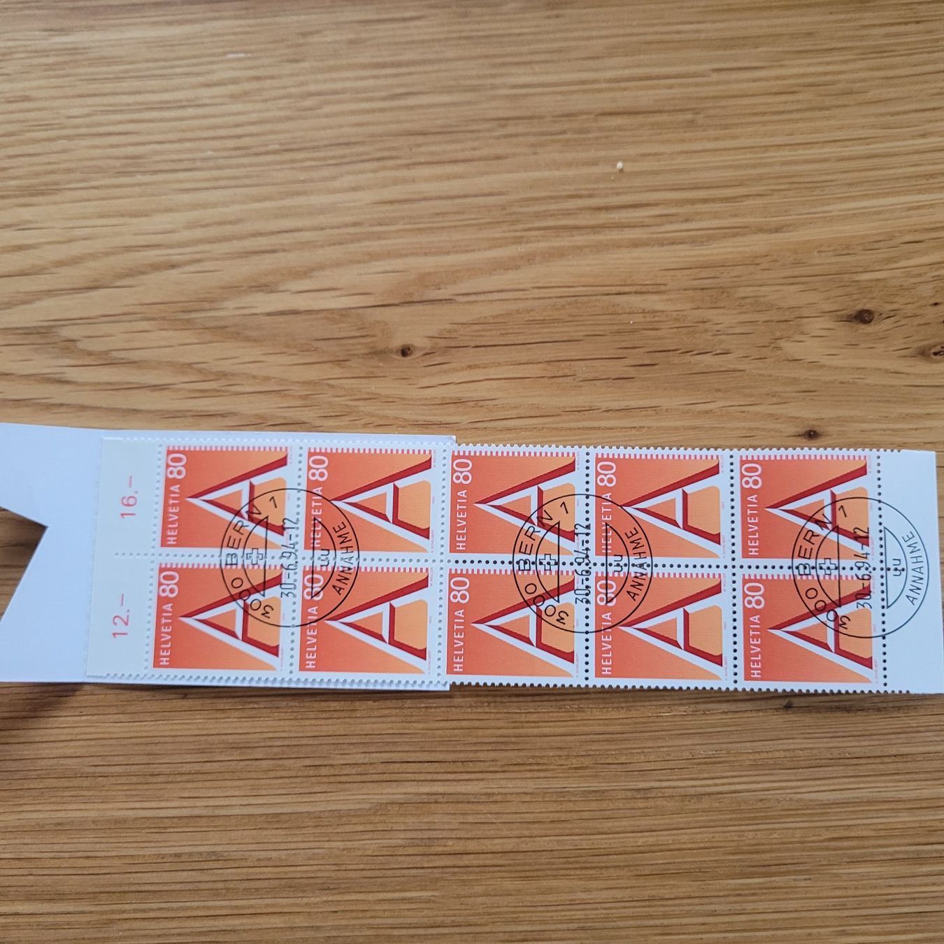 Tutti i francobolli: Carnet De Timbre /  Markenheftchen  Bern 1994 – Usato da Biel/Bienne venduto da Destockweb 1