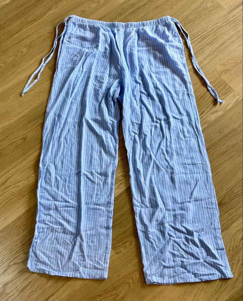 Zara Pantaloni: Zara Hose, Sommerhose, blau gestreift – Usato da Baden venduto da Tiffany6878