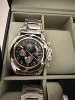 Festina Chronograph Herren Uhr Stahl Carbon guter Zustand