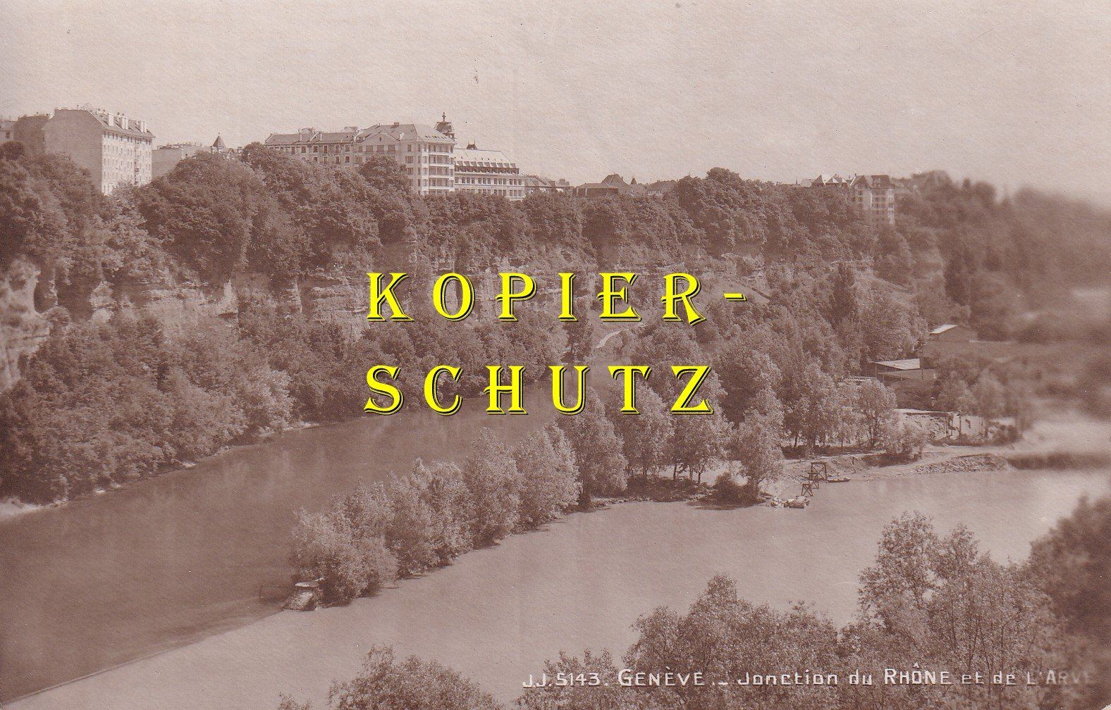 Cartoline postali: Genève - Jonction du Rhône /bc – Usato da Hombrechtikon venduto da Rudolf07