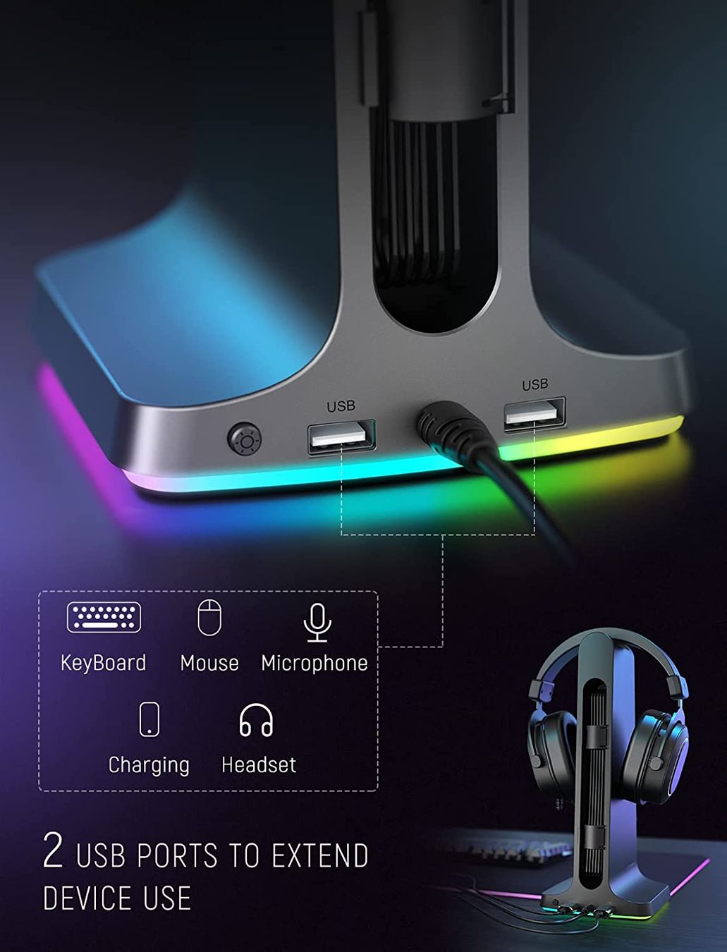 Altro in Decorazioni & Accessori: S3 RGB Kopfhörerständer – Nuovo e nell'imballaggio originale da Dietlikon venduto da Salesmax 5