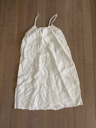 Kleid Hessnatur weiss Baumwolle Grösse 34 Zustand gut