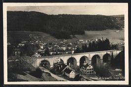 Couvet, Panorama et le pont du chemin de