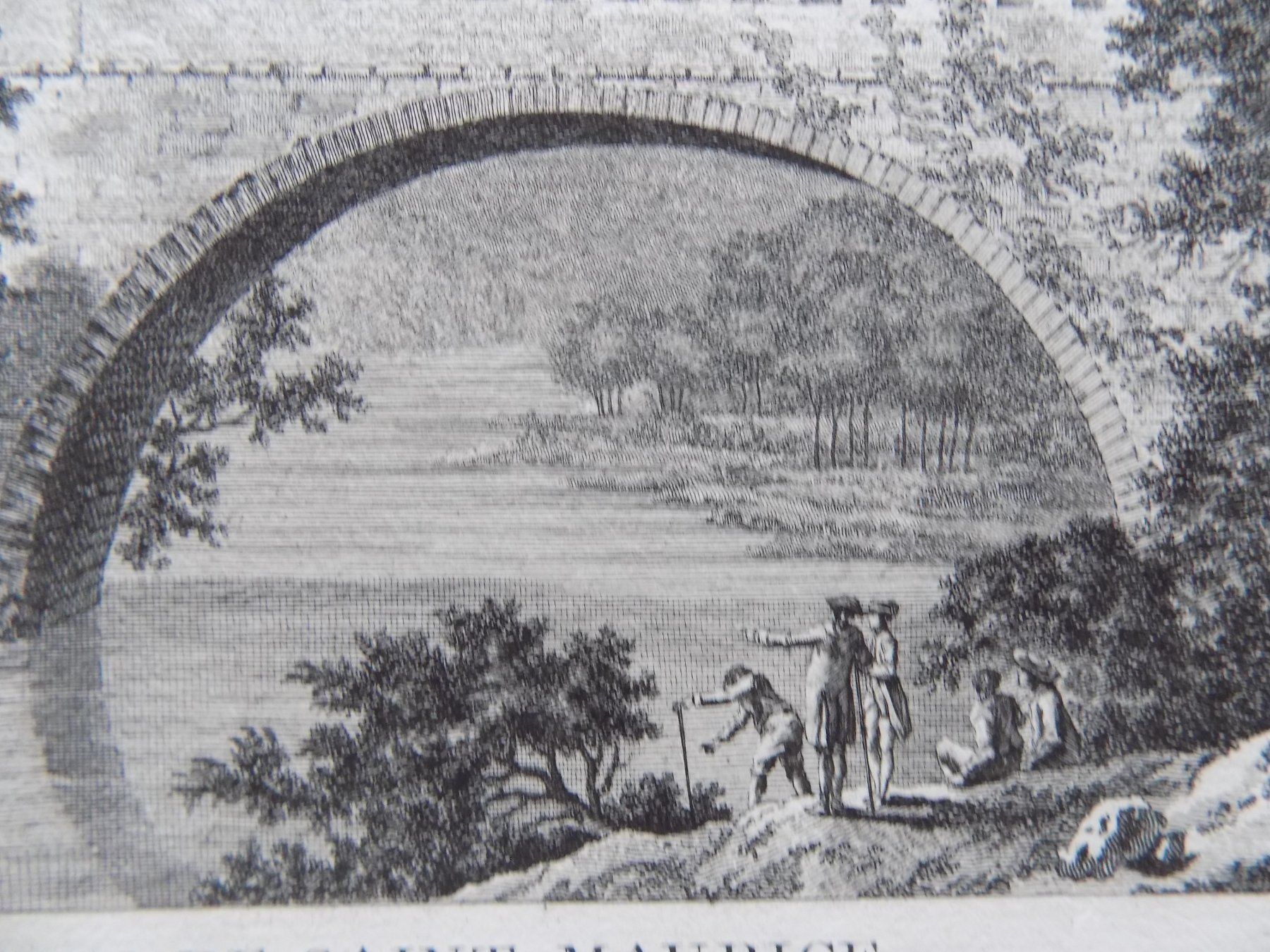 Incisioni: Vue du Pont de Saint Maurice – Usato da Risch venduto da Antikfee 4