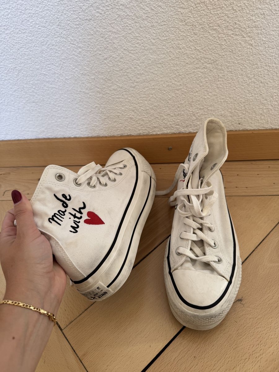 Converse Herrenschuhe: Converse Chuck – Cremeweiss – Grösse 38 – Gebraucht aus St. Gallen von tatjana55