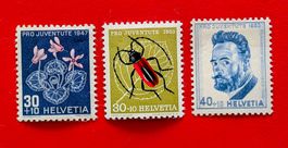 PRO JUVENTUTE HOHE WERTE 124 1947* 151 152 1953*