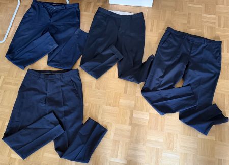 Lot de 4 pantalons homme classiques tailles EU 42–52