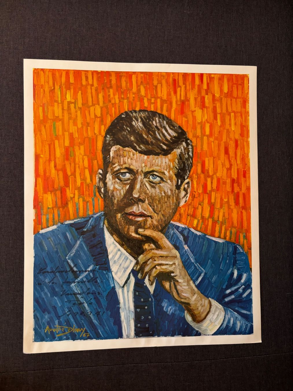 Poster & Bilder: Affiche originale  portrait de John Fitzgeral – Neu (gemäss Beschreibung) aus Clarens von Scottoara