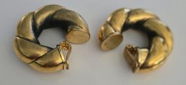 Creolen goldfarben Vintage 2 Stck.