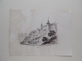 Morat Murten Stahlstich