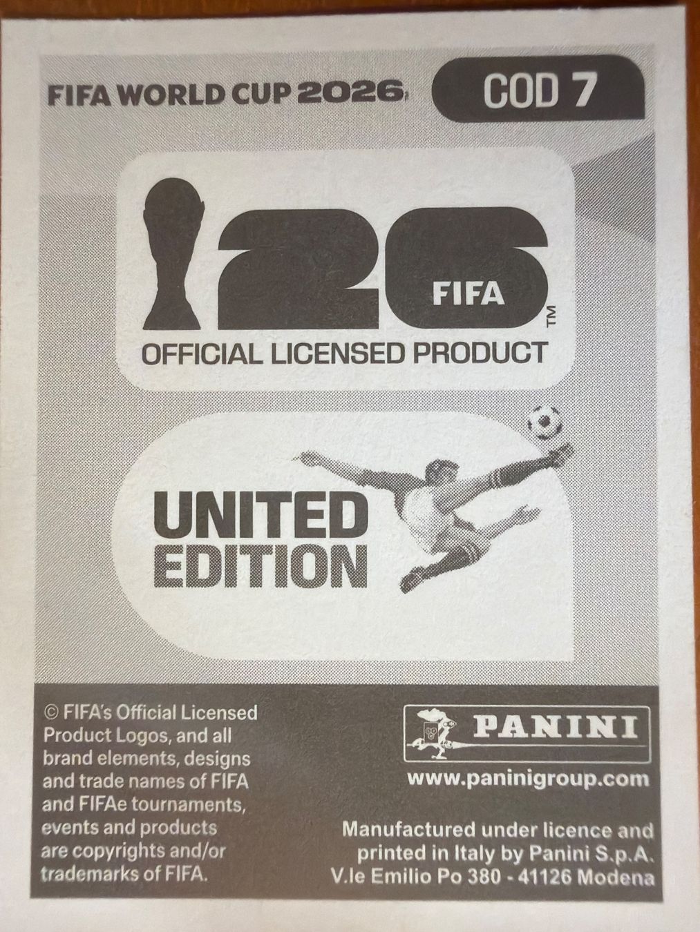 Panini Carte collezionabili: Panini COD7 – Nuovo (secondo la descrizione) da Susten venduto da Rechnun 1
