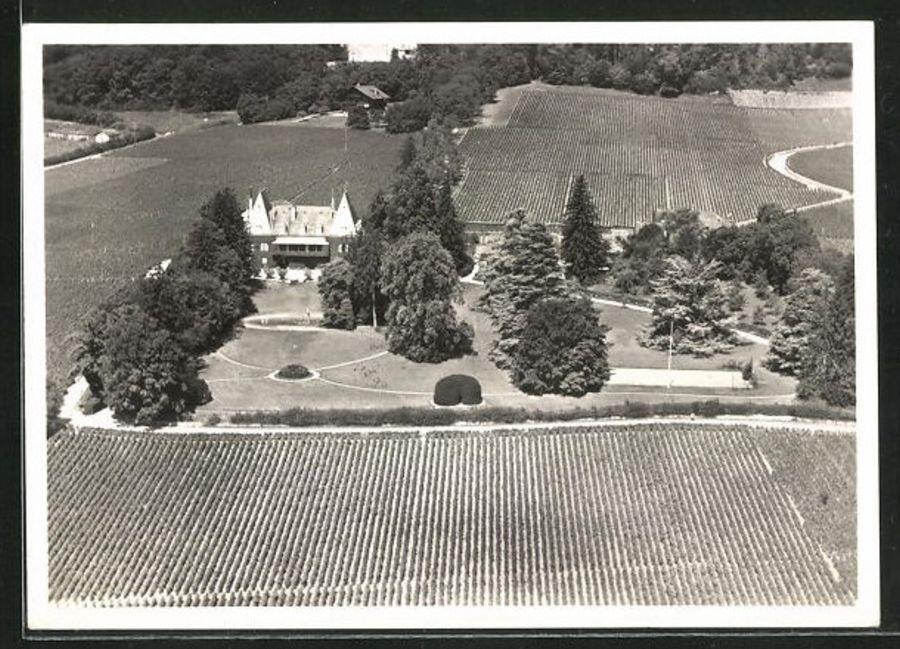 Cartoline postali: Gilly, St-Vincent, vue aérienne, circulée 1954 – Usato da Frauenfeld venduto da POML