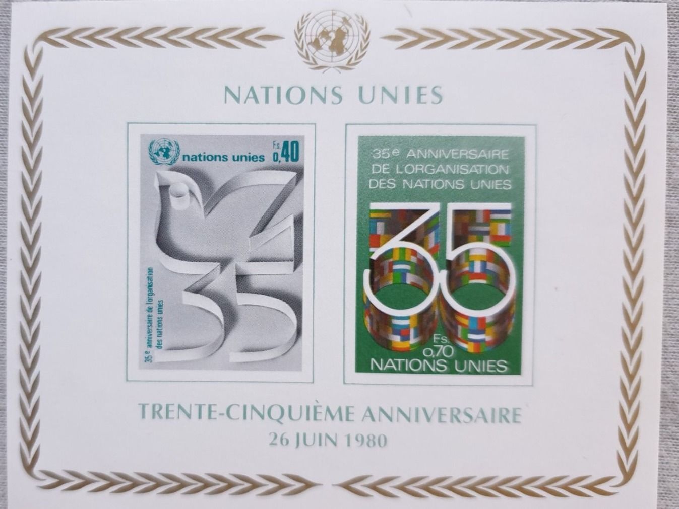 Tutti i francobolli: (394) Nations Untes 1980 – Usato da Schwarzhäusern venduto da Inot3 2