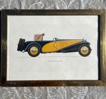 Cadre Affiche vintage Delage 1933 (D8S 100)