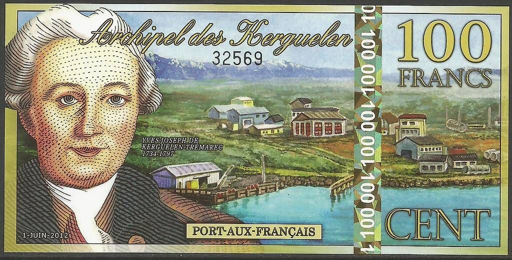Banknoten: ARCHIPEL DES KERGUELEN - 100 FRANCS CENT 2012 - POLYMER, UNZ – Neu (gemäss Beschreibung) aus Tobel von fuertinero 1