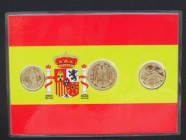 SPANIEN - Münzen vergoldet !!!
