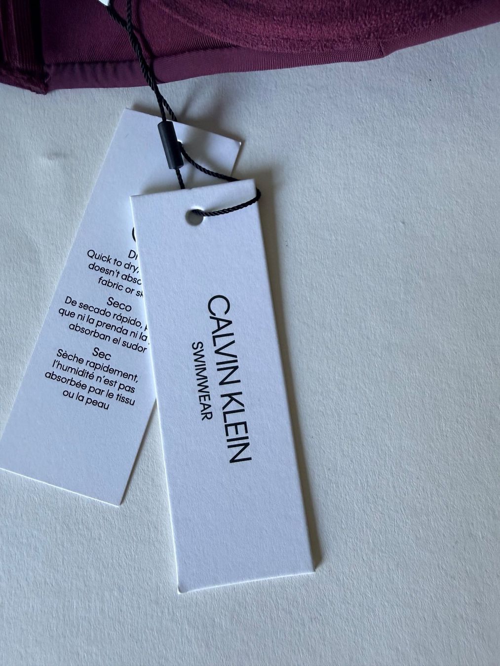 Calvin Klein Costumi da bagno & Bikini: CALVIN KLEIN, Bikini-Oberteil, Grösse 75B, Farbe Dunkelrot – Nuovo e nell'imballaggio originale da Rudolfstetten venduto da gst_g7xl 5