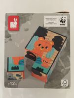 Janod Holz Wuerfel Puzzle, 6 Motive, Kinder +12m
