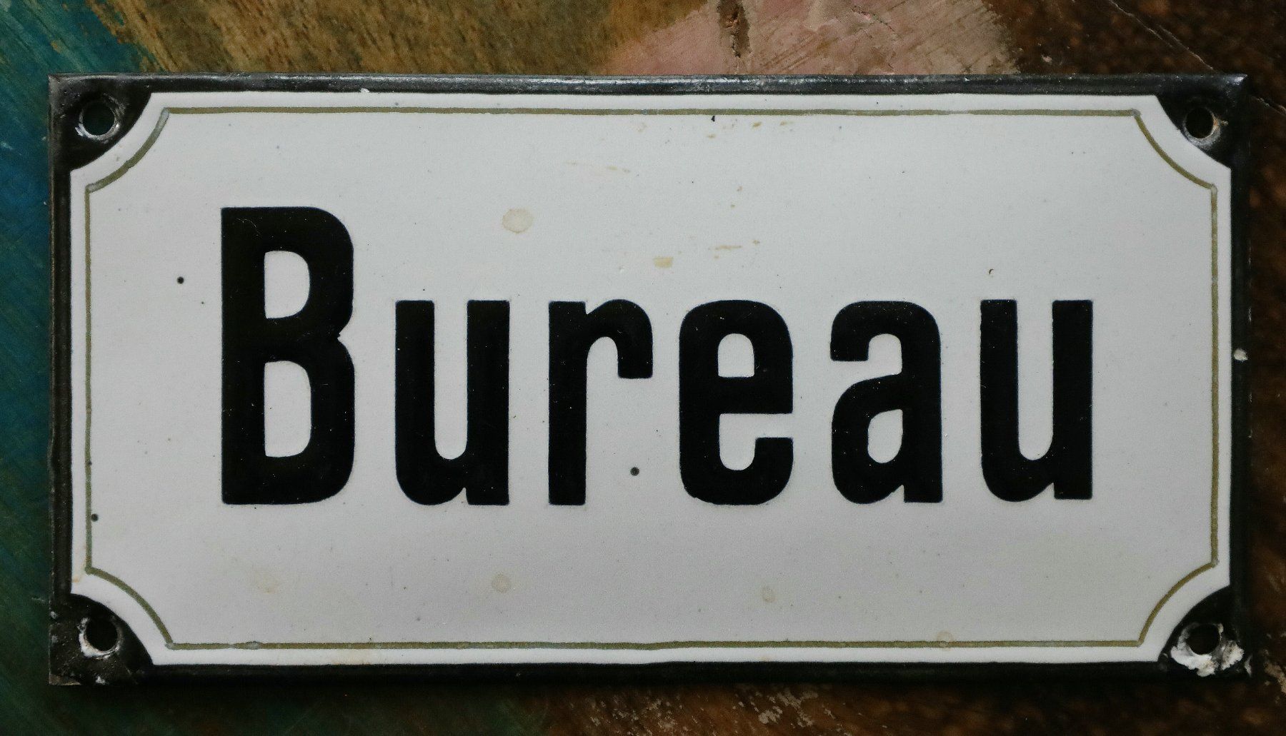Insegne: Emailschild "Bureau" – Usato da Birrwil venduto da brandschatz_birrwil 3