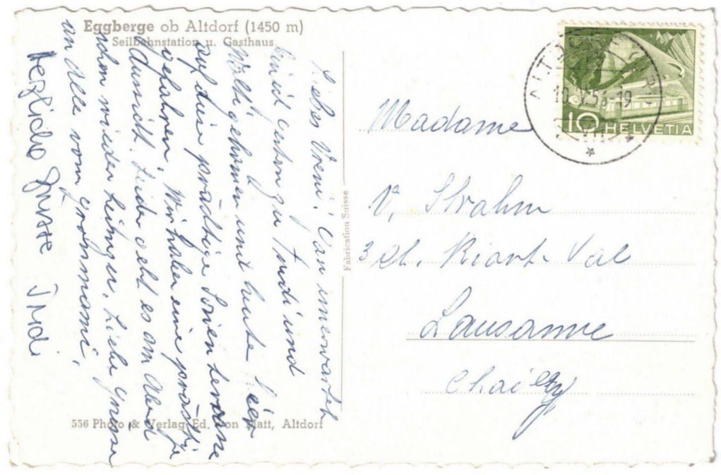 Cartoline postali: Altdorf - Luftseilbahn Eggberge – Usato da Binningen venduto da Mountainrider 1