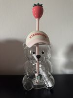 Starbucks Bear Tumbler with Strawberry Straw New