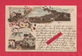 Gruss aus Hausen a.A. 4-Bild Farb-Litho
