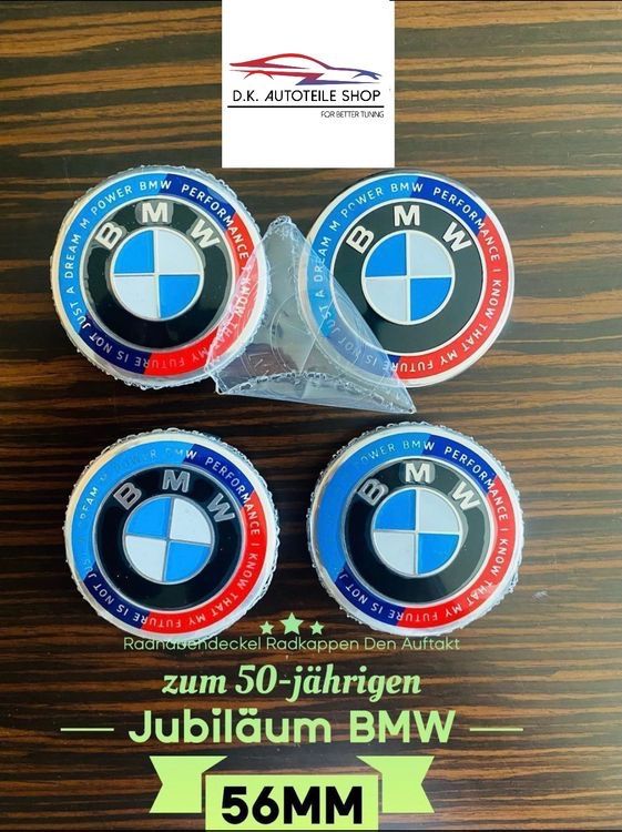 4x BMW Felgendeckel Aufkleber – Nabenkappen In Blau & Weiß, 56/60/65/70mm Für Styling