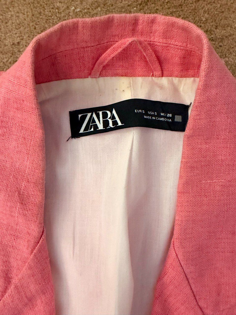 Giacche: Zara Linen Blazer rosa – Usato da Männedorf venduto da mic_y26r 1