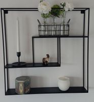 Wandregal Metall schwarz geometrisch modern