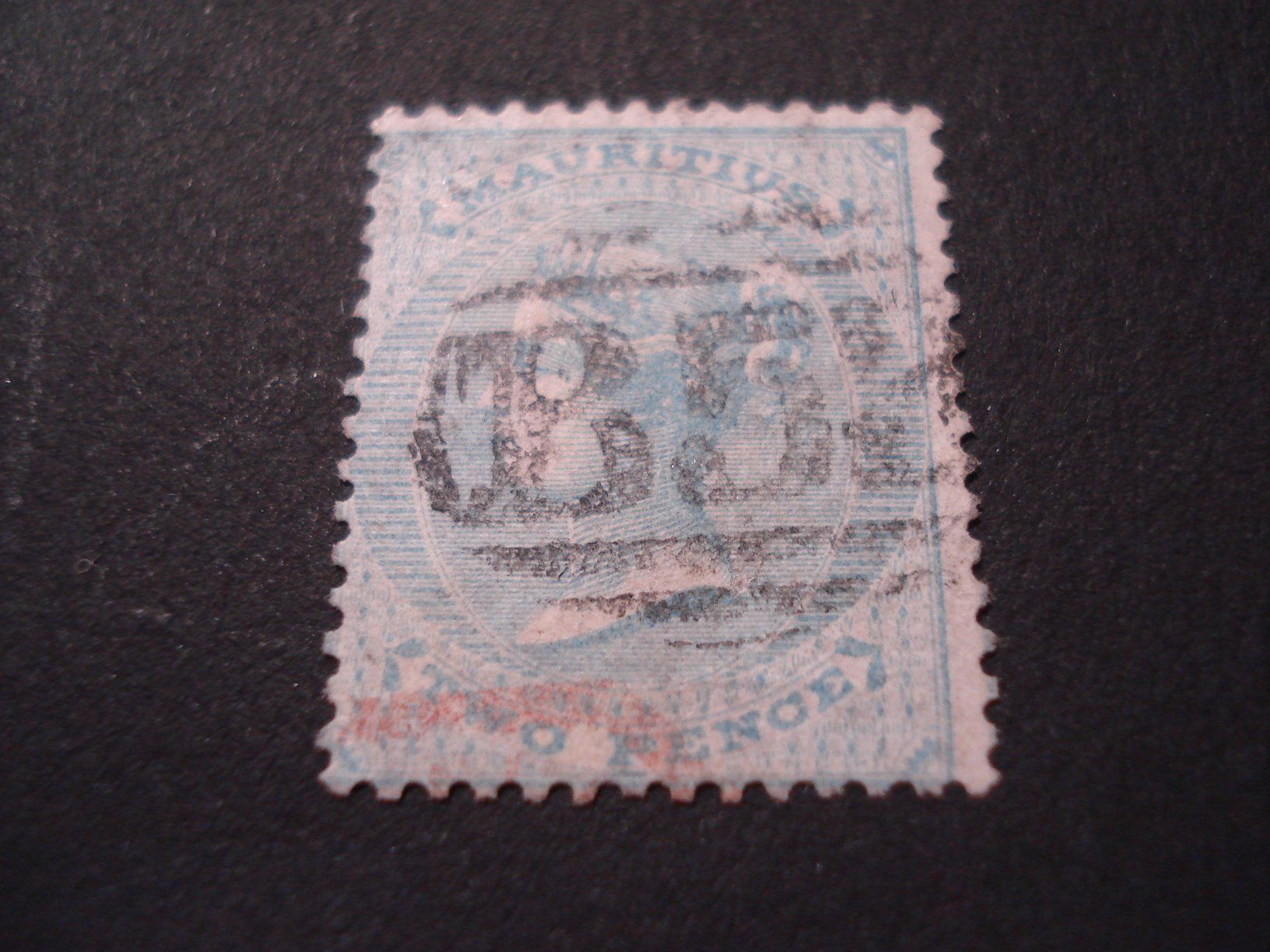 Tutti i francobolli: uralte Briefmarke Mauritius, 2 Pence, gestempelt – Usato da Niederwil AG venduto da morostahu