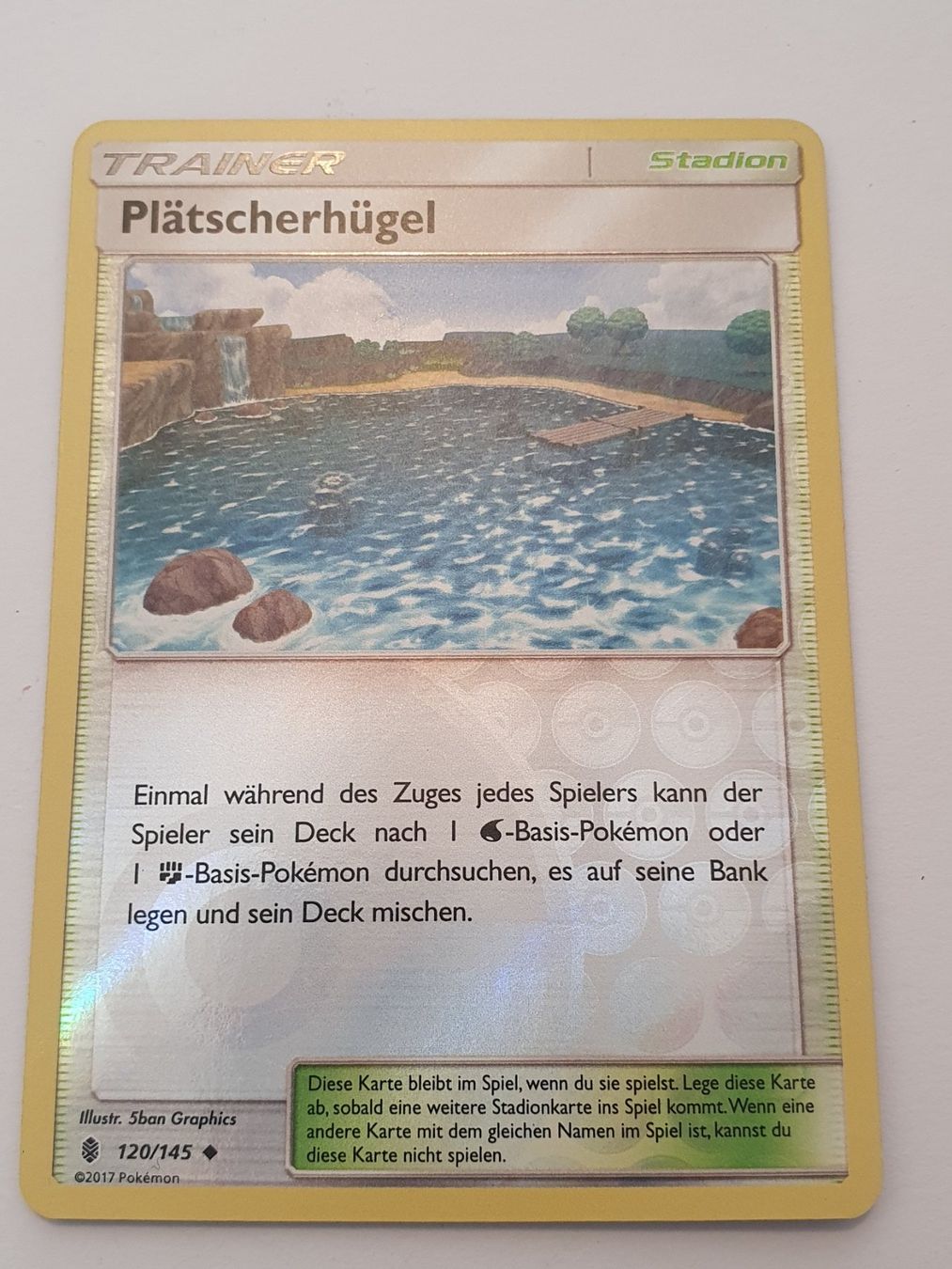 Pokémon Carte collezionabili: TRAINER Plätscherhügel / 2017 Pokémon / Reverse Holo – Usato da Oberdorf BL venduto da BaldenEagle