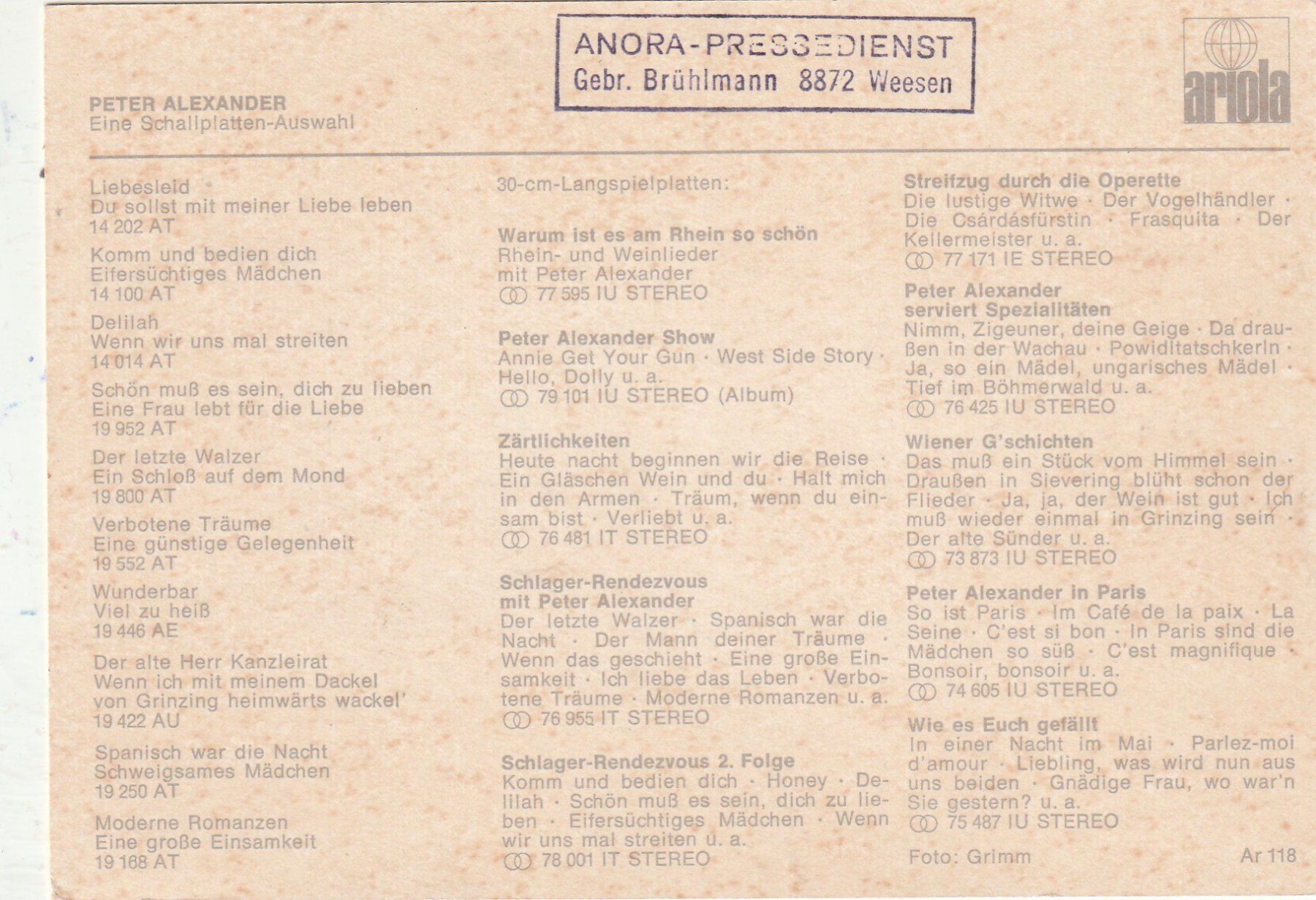 Cartoline postali: Pressedienst Weesen – Usato da Lumbrein venduto da made02 1