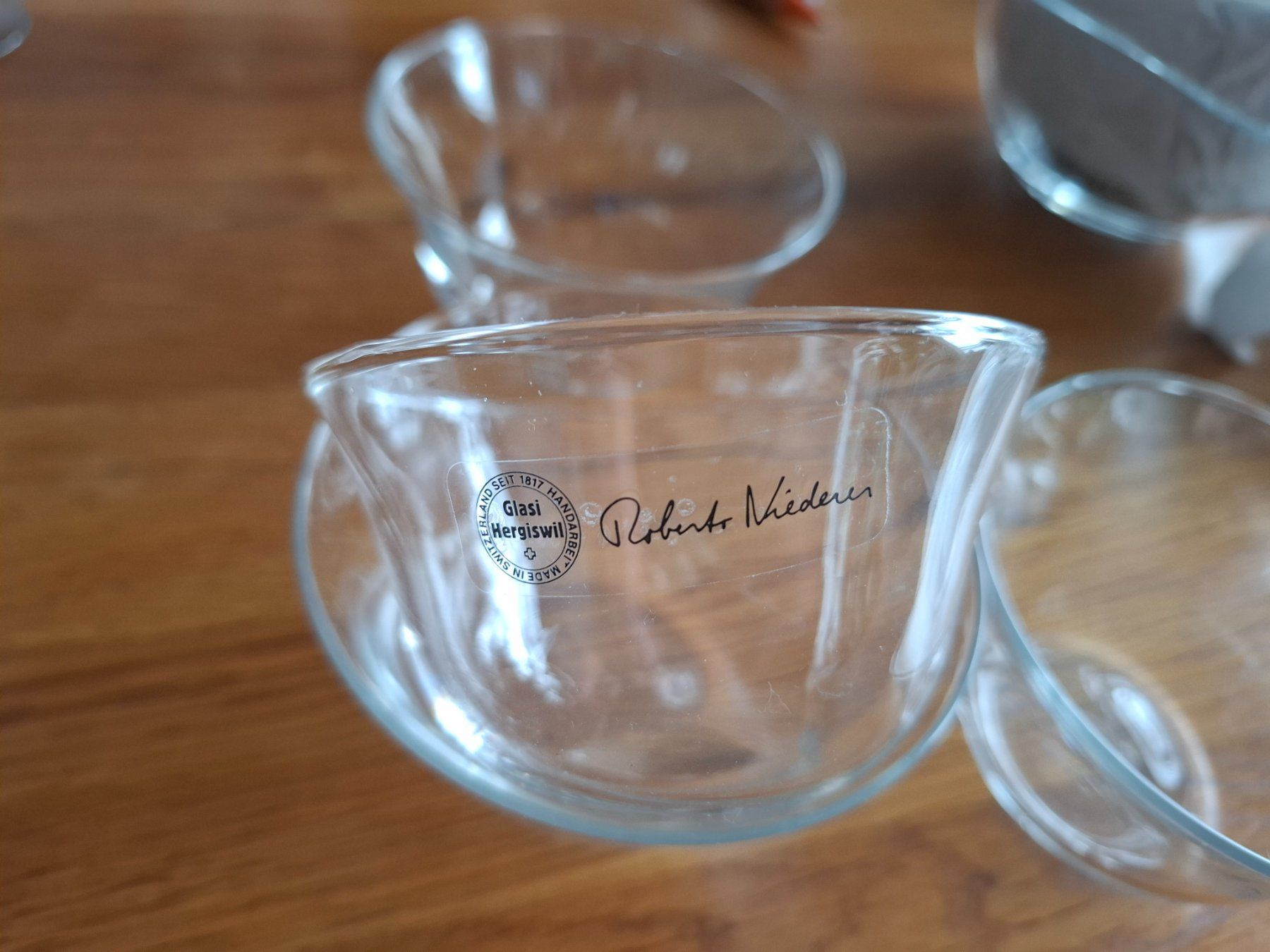 Glasi Hergiswil Bicchieri: 5 Robert Niederer Glas-Schälchen – Usato da Zürich venduto da Loubol