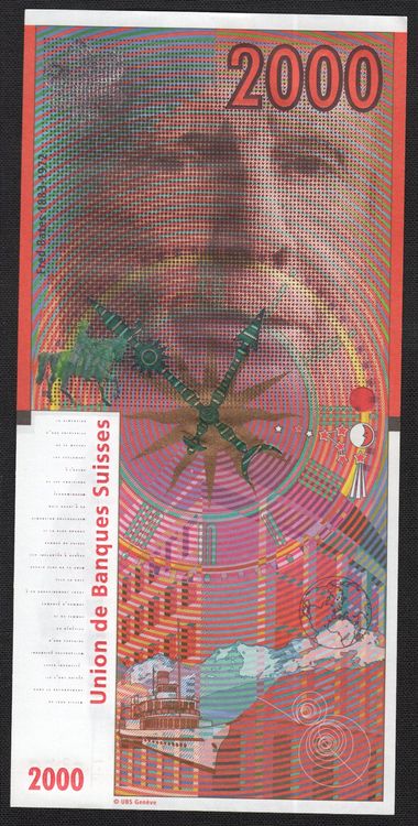 Billet de 2000 CHF UBS Kaufen auf Ricardo