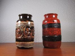 Scheurich Fat Lava Vasen Set Vintage Keramik Nr.231-15