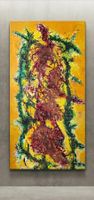 Gemälde " Gelb und Glut" handmade 40×90