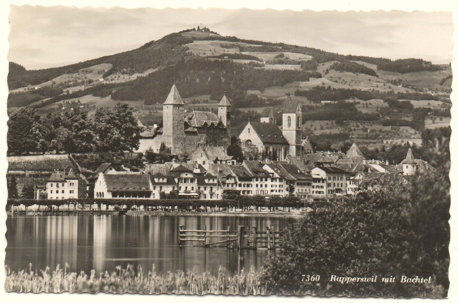 Cartoline postali: RAPPERSWIL mit Bachtel – Usato da Jona venduto da philajona