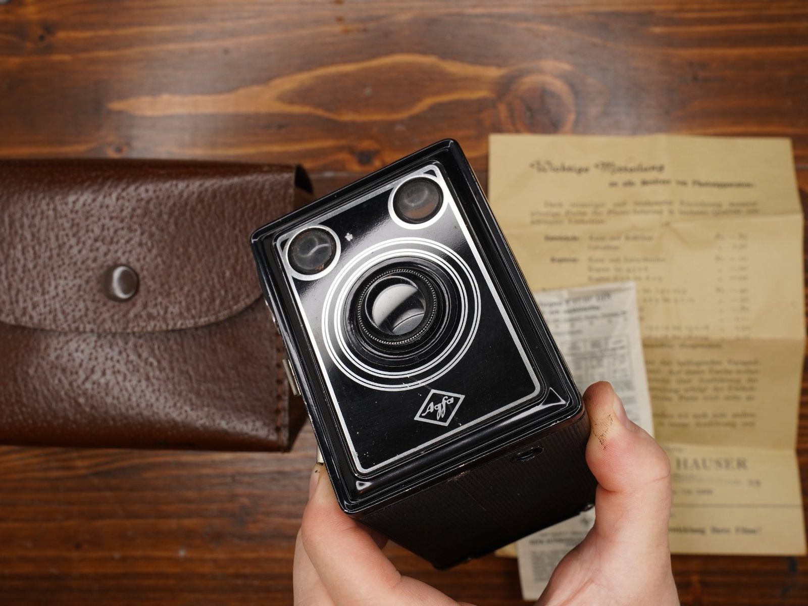 Agfa Fotocamera: Agfa Box Kamera mit Case – Usato da Bern venduto da FotoStrobo.ch_Outlet 2