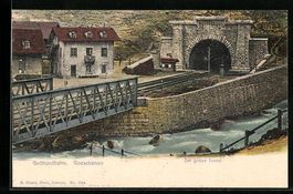 Goeschenen, Brücke und Tunneleinfahrt d