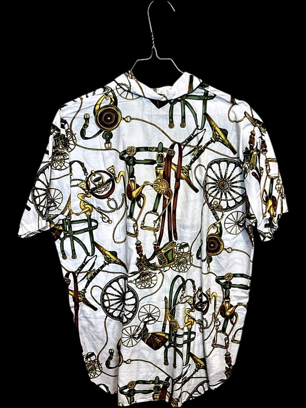Camicette: Geronimo Button-Down-Hemd im Vintage-Stil mit Reiterprint – Usato da Zug venduto da vinokilo 3